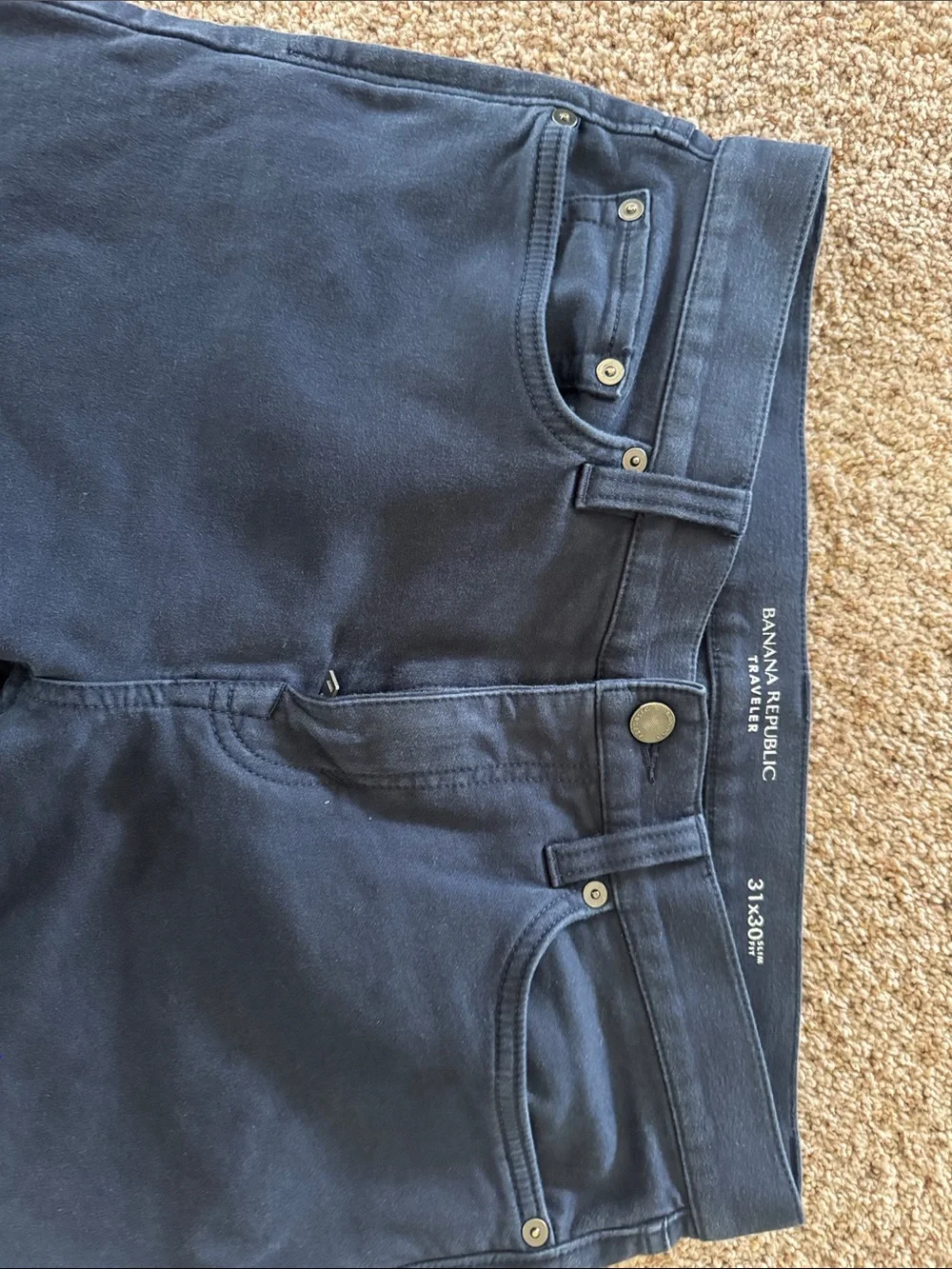 Banana Republic traveler slim fit pant in Navy